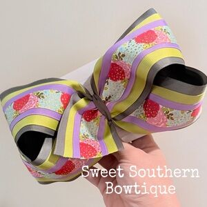 Mod Spring Floral Boutique Jumbo Hair Bow